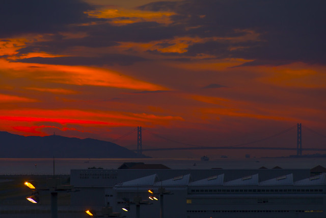 赤い夕日
